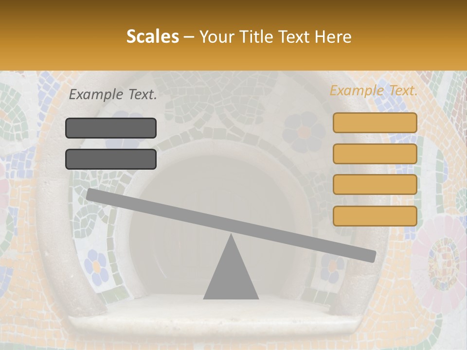 A Wooden Door In The Center Of A Colorful Wall PowerPoint Template