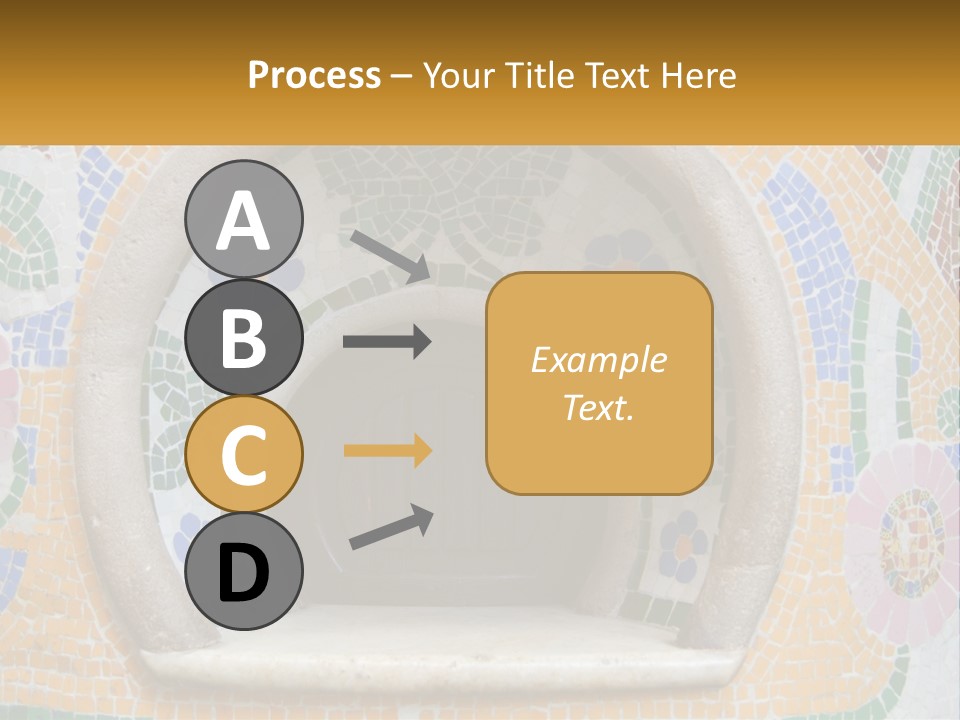 A Wooden Door In The Center Of A Colorful Wall PowerPoint Template