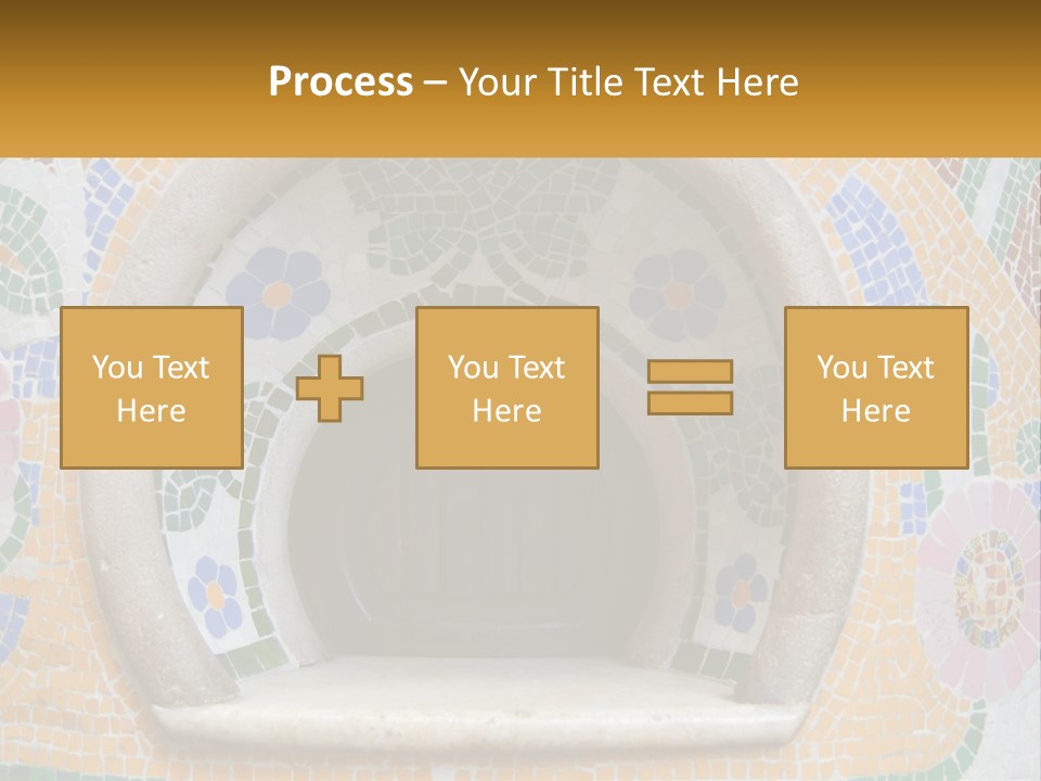 A Wooden Door In The Center Of A Colorful Wall PowerPoint Template