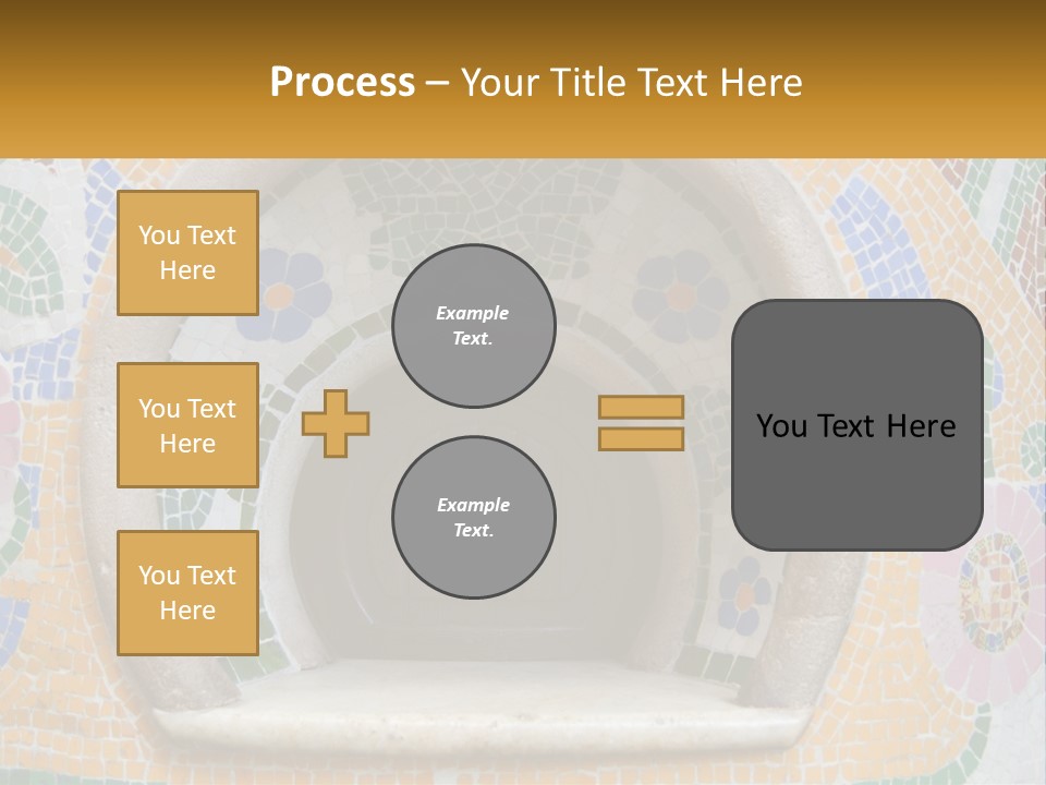 A Wooden Door In The Center Of A Colorful Wall PowerPoint Template