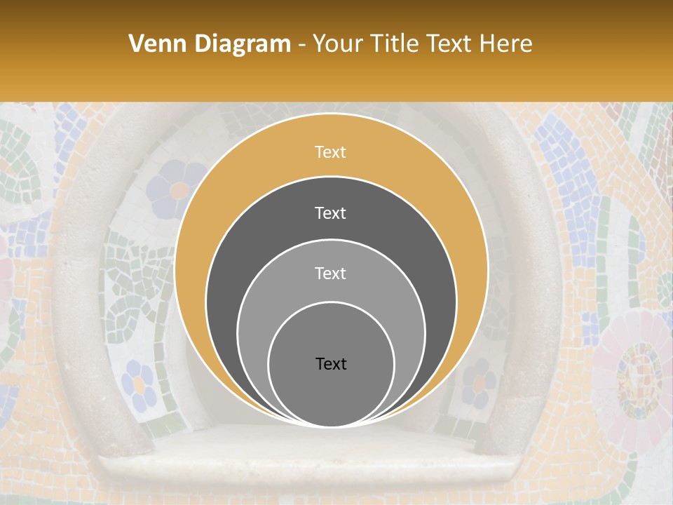A Wooden Door In The Center Of A Colorful Wall PowerPoint Template