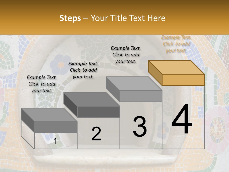 A Wooden Door In The Center Of A Colorful Wall PowerPoint Template