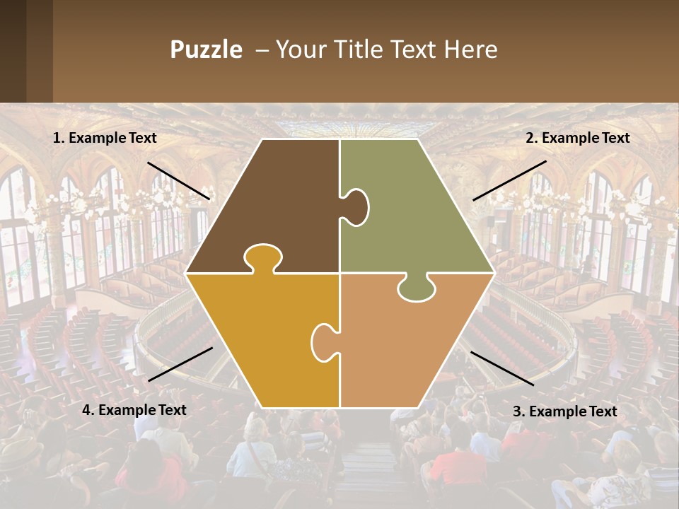 A Large Auditorium Filled With Lots Of People PowerPoint Template