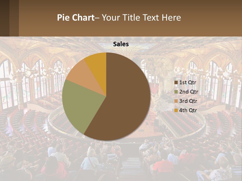 A Large Auditorium Filled With Lots Of People PowerPoint Template