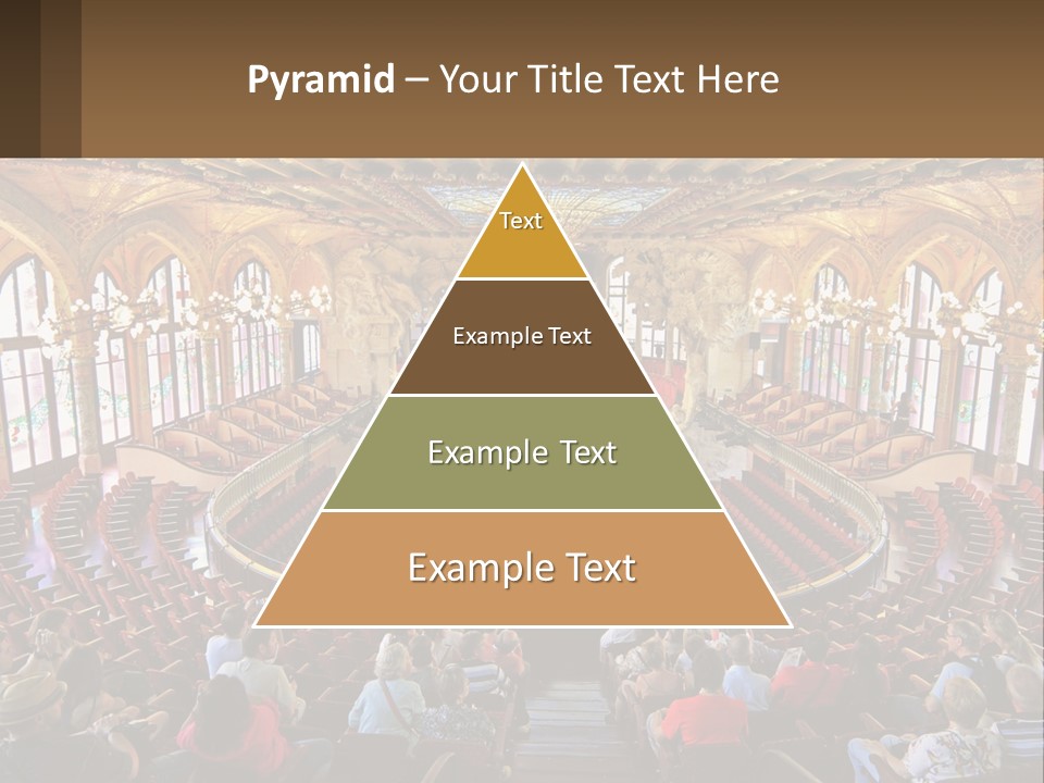 A Large Auditorium Filled With Lots Of People PowerPoint Template