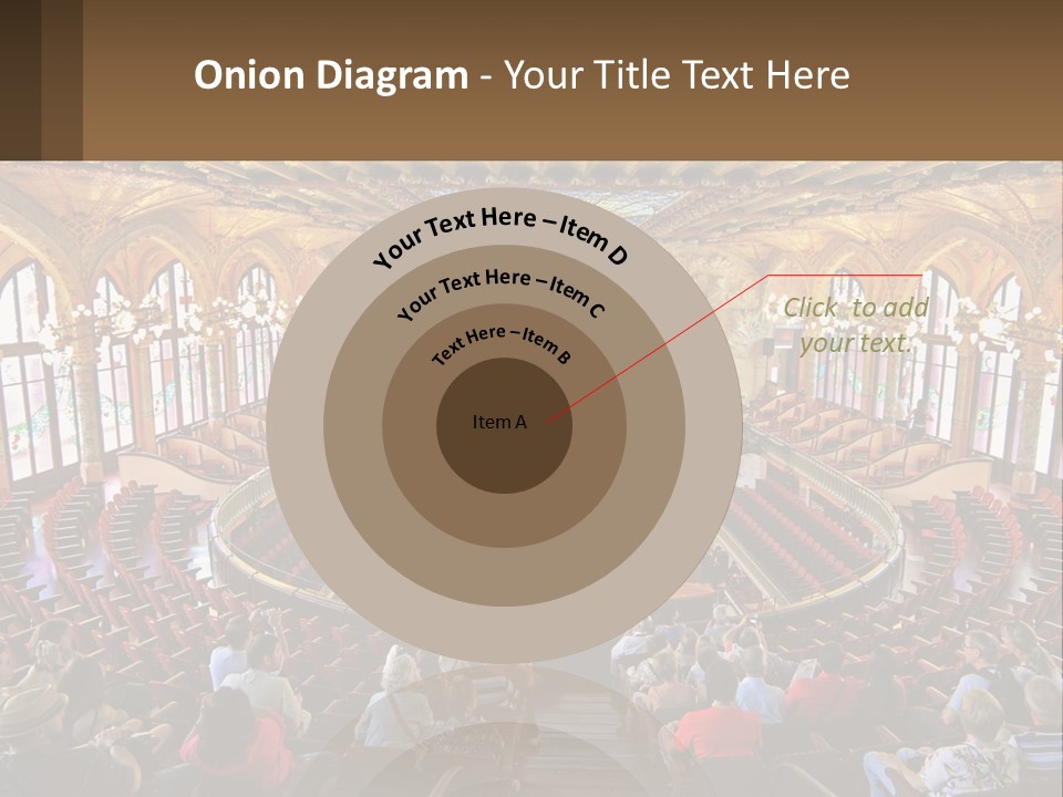 A Large Auditorium Filled With Lots Of People PowerPoint Template