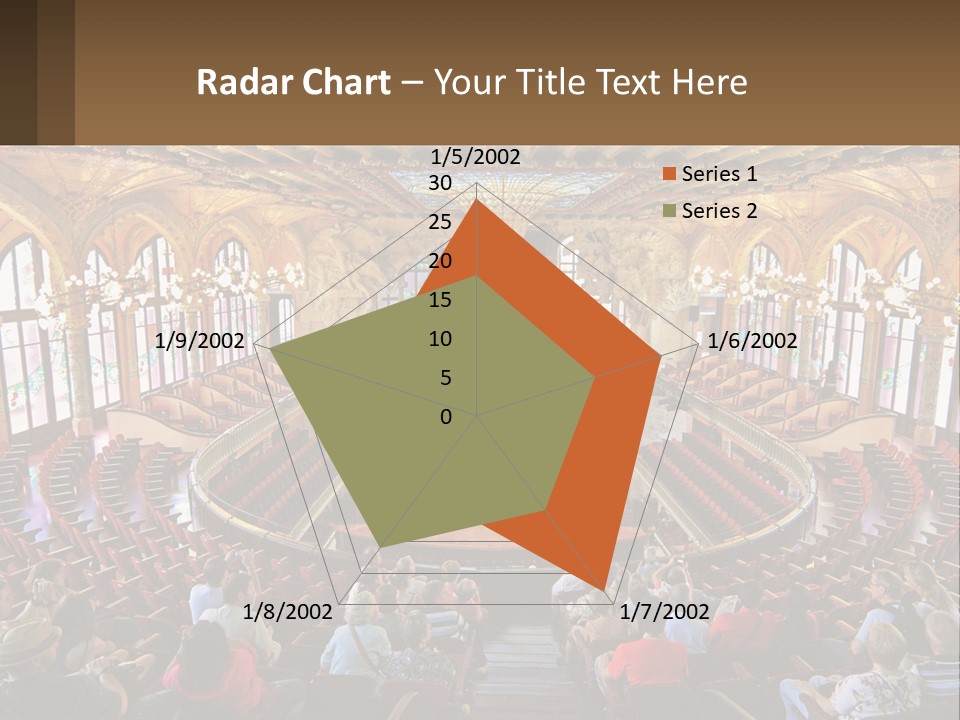 A Large Auditorium Filled With Lots Of People PowerPoint Template
