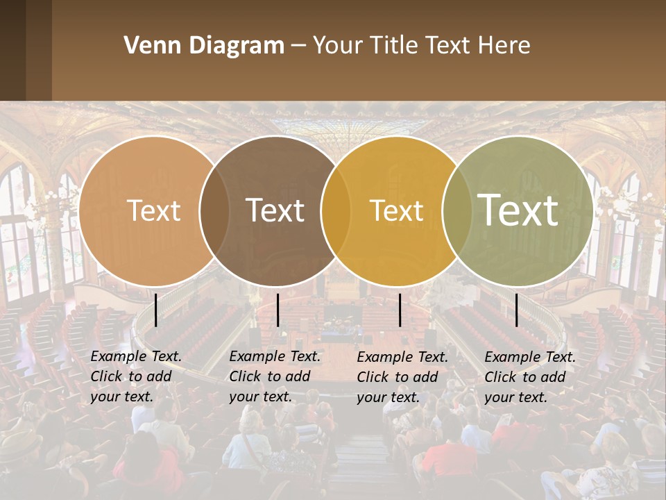 A Large Auditorium Filled With Lots Of People PowerPoint Template