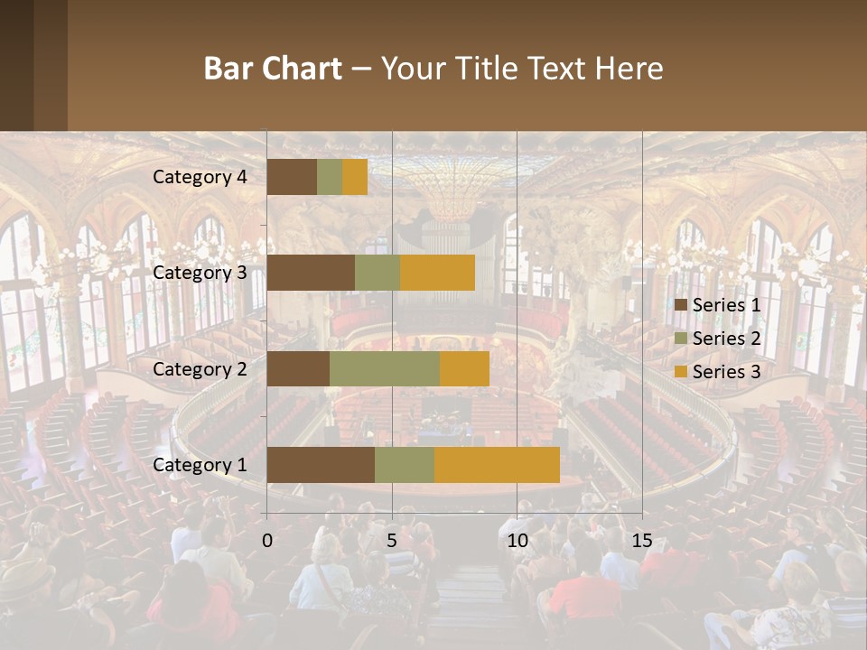 A Large Auditorium Filled With Lots Of People PowerPoint Template