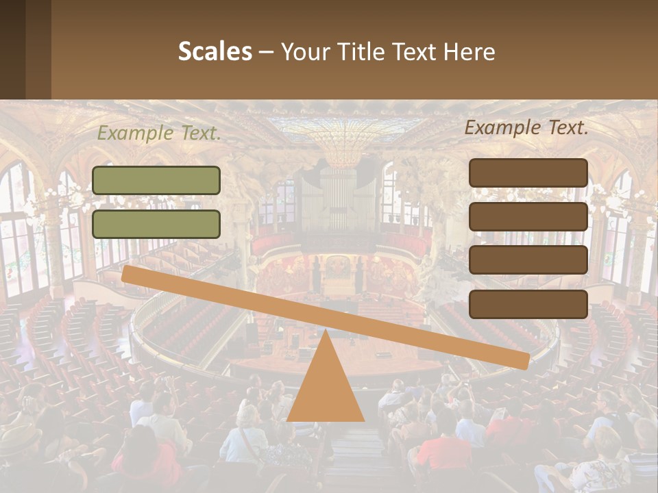 A Large Auditorium Filled With Lots Of People PowerPoint Template