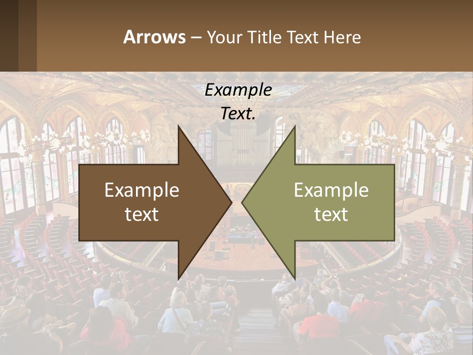 A Large Auditorium Filled With Lots Of People PowerPoint Template