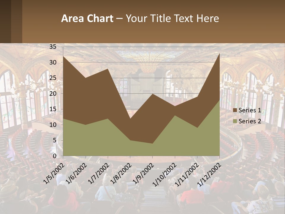 A Large Auditorium Filled With Lots Of People PowerPoint Template