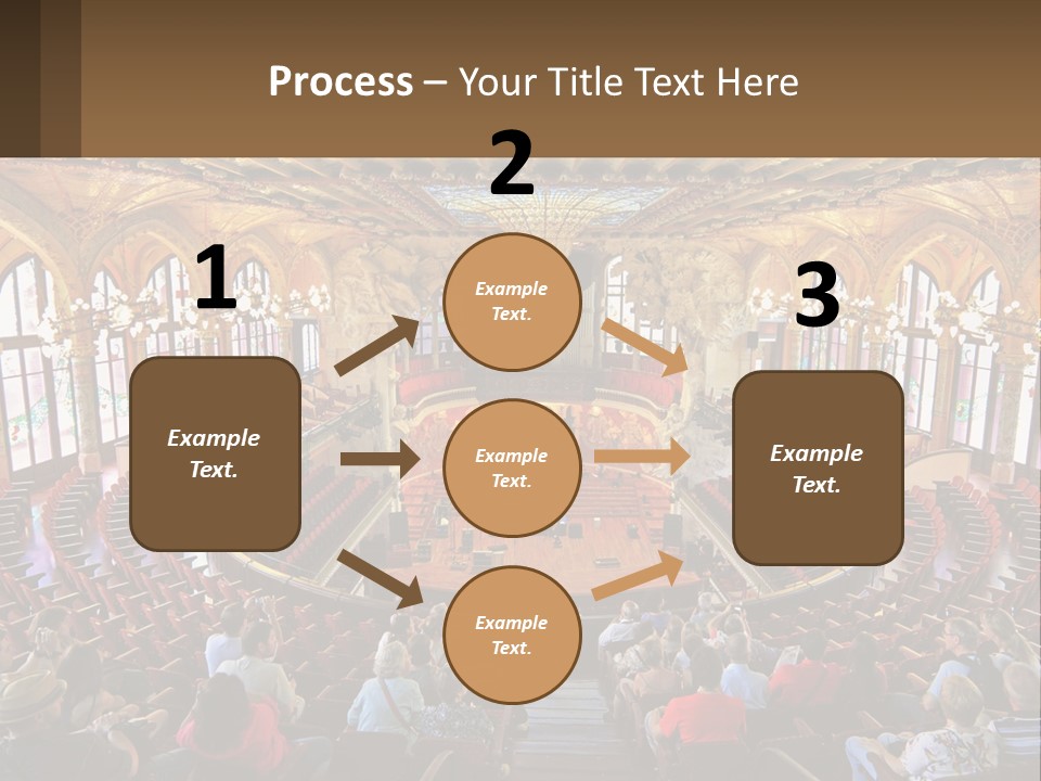 A Large Auditorium Filled With Lots Of People PowerPoint Template