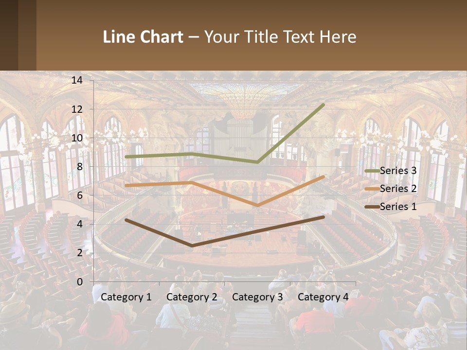 A Large Auditorium Filled With Lots Of People PowerPoint Template