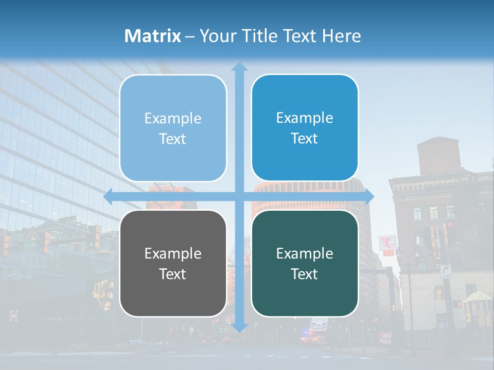 A Group Of Buildings With A Blue Sky In The Background PowerPoint Template