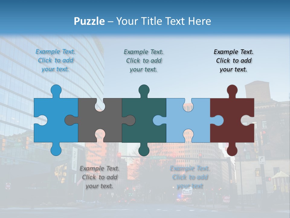 A Group Of Buildings With A Blue Sky In The Background PowerPoint Template