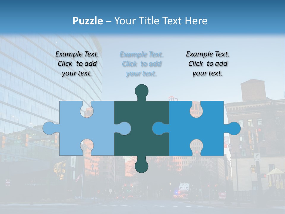 A Group Of Buildings With A Blue Sky In The Background PowerPoint Template