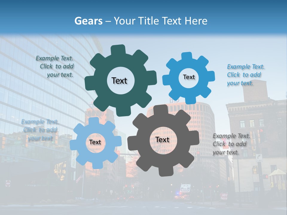 A Group Of Buildings With A Blue Sky In The Background PowerPoint Template