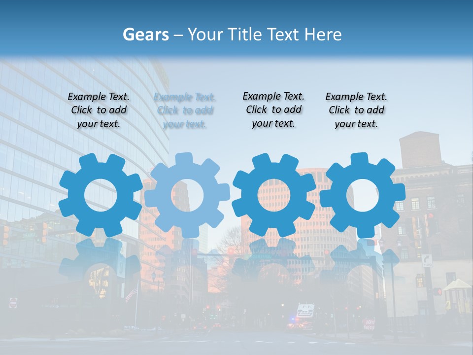 A Group Of Buildings With A Blue Sky In The Background PowerPoint Template