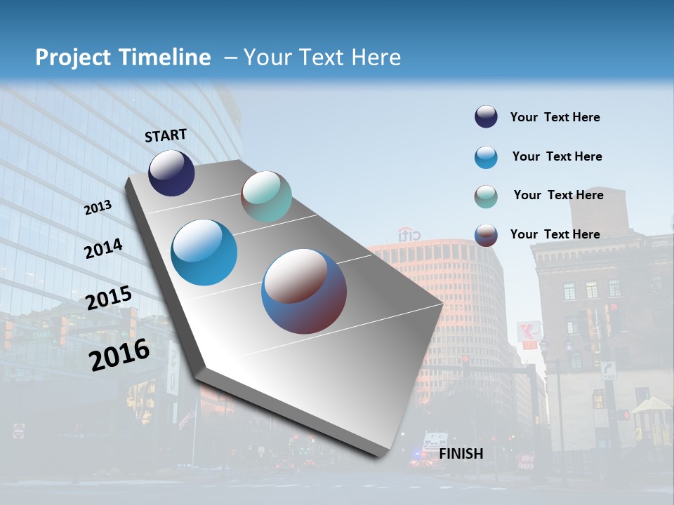 A Group Of Buildings With A Blue Sky In The Background PowerPoint Template