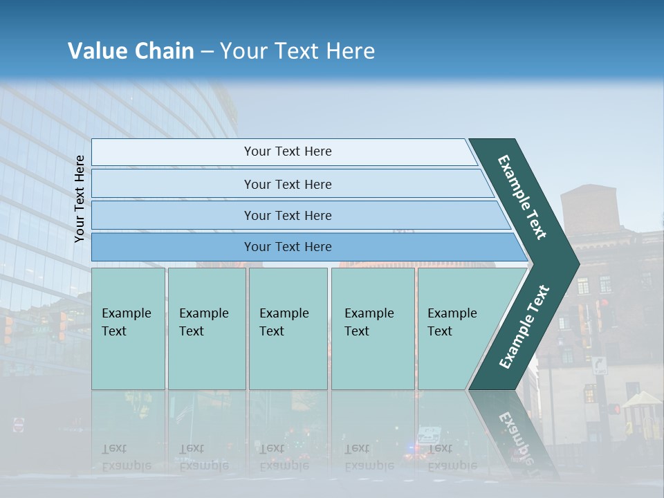 A Group Of Buildings With A Blue Sky In The Background PowerPoint Template