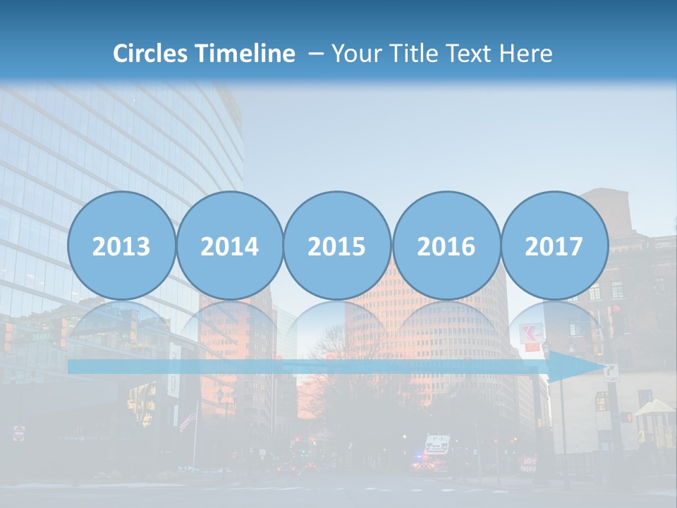 A Group Of Buildings With A Blue Sky In The Background PowerPoint Template