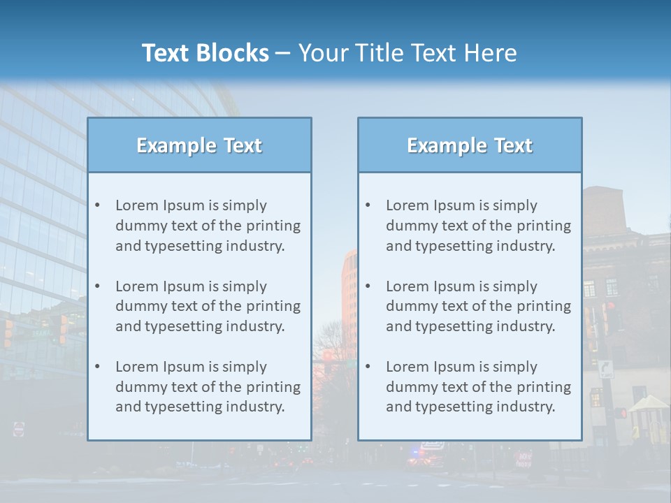 A Group Of Buildings With A Blue Sky In The Background PowerPoint Template