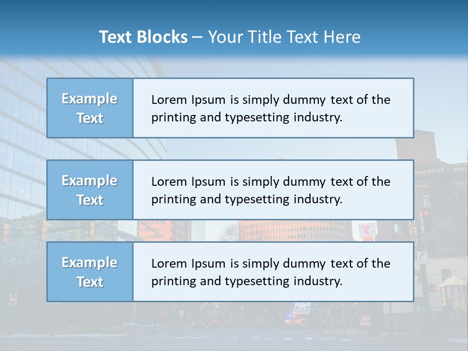 A Group Of Buildings With A Blue Sky In The Background PowerPoint Template
