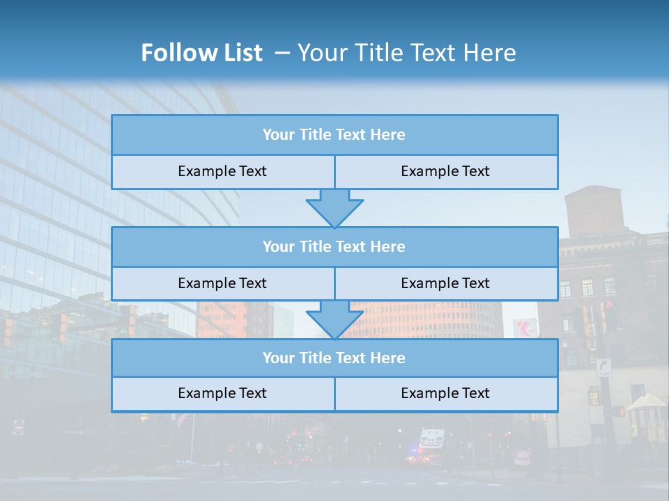 A Group Of Buildings With A Blue Sky In The Background PowerPoint Template
