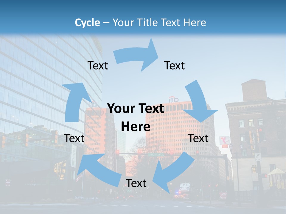A Group Of Buildings With A Blue Sky In The Background PowerPoint Template
