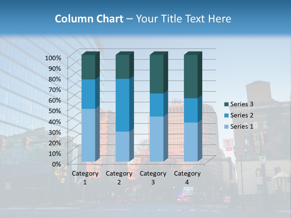 A Group Of Buildings With A Blue Sky In The Background PowerPoint Template