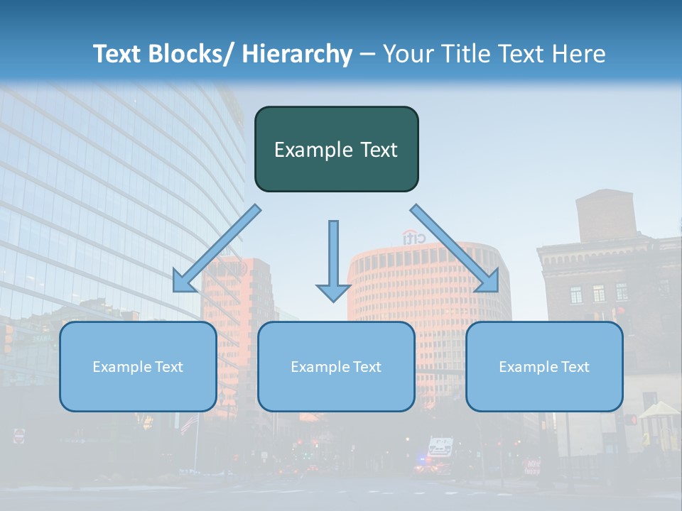 A Group Of Buildings With A Blue Sky In The Background PowerPoint Template
