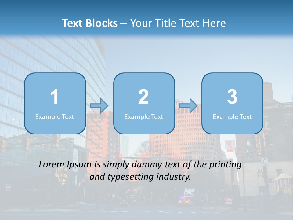 A Group Of Buildings With A Blue Sky In The Background PowerPoint Template