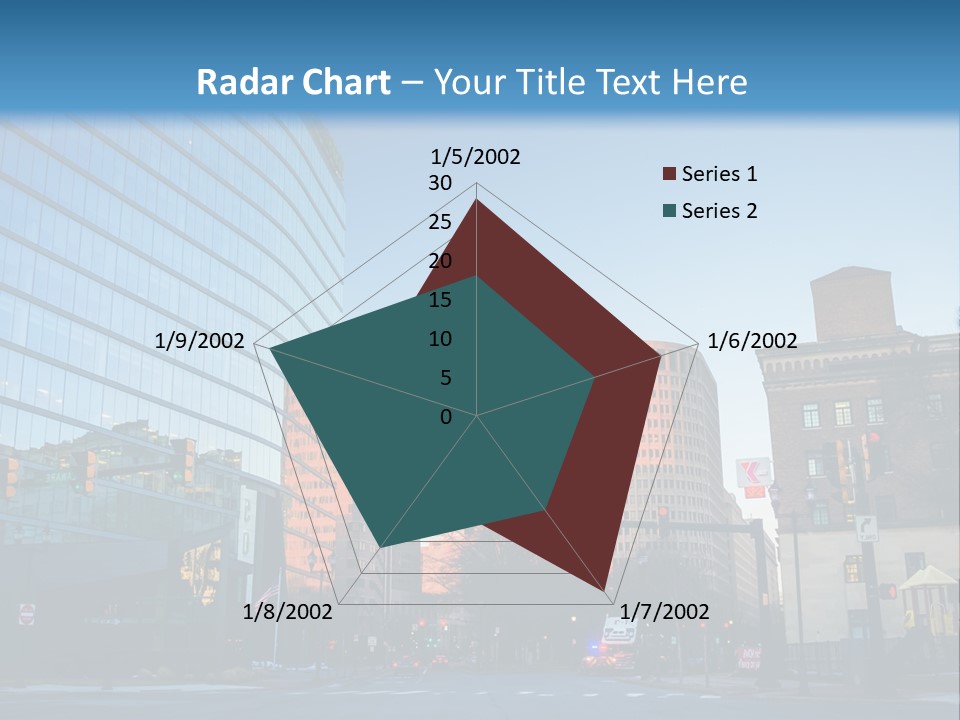 A Group Of Buildings With A Blue Sky In The Background PowerPoint Template