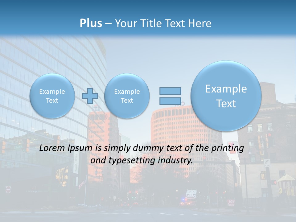 A Group Of Buildings With A Blue Sky In The Background PowerPoint Template