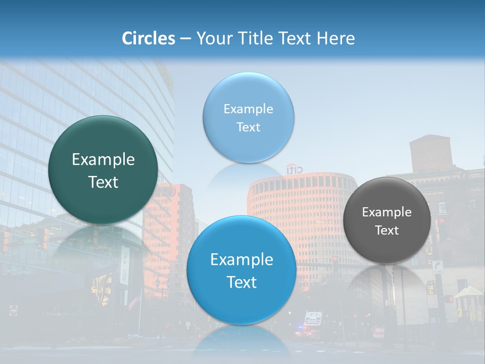 A Group Of Buildings With A Blue Sky In The Background PowerPoint Template