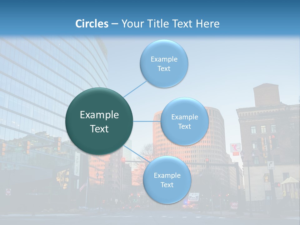 A Group Of Buildings With A Blue Sky In The Background PowerPoint Template