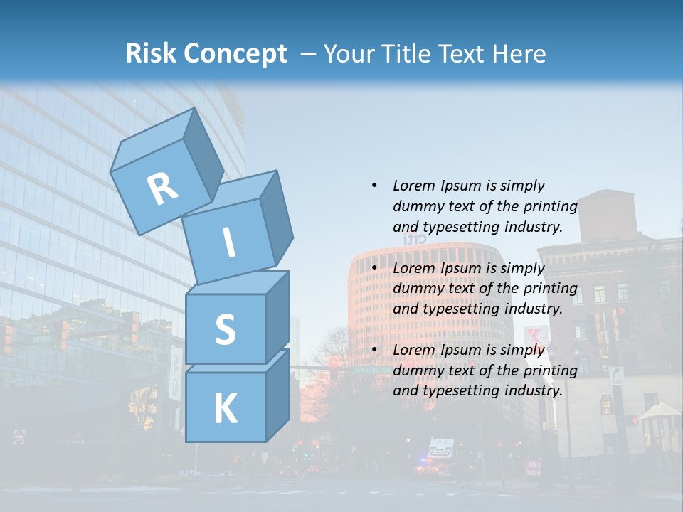 A Group Of Buildings With A Blue Sky In The Background PowerPoint Template