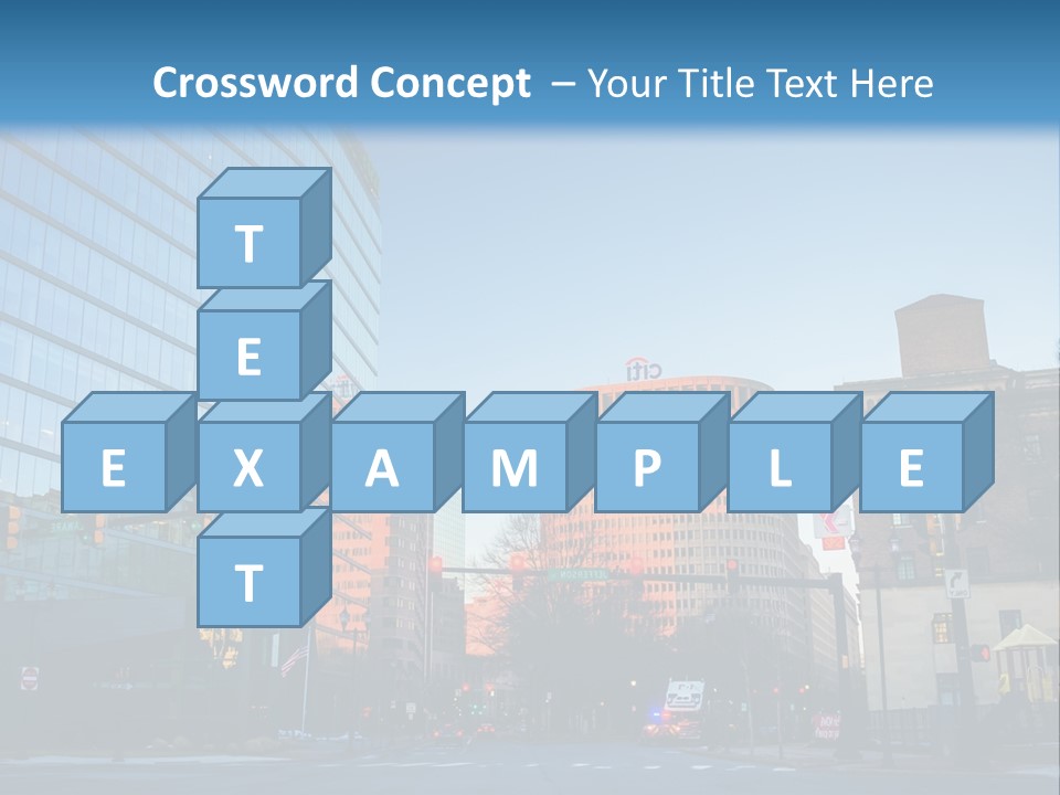 A Group Of Buildings With A Blue Sky In The Background PowerPoint Template
