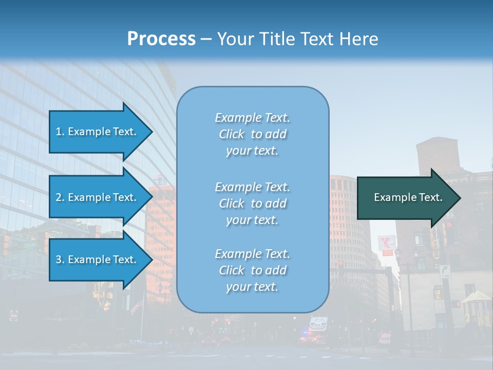 A Group Of Buildings With A Blue Sky In The Background PowerPoint Template