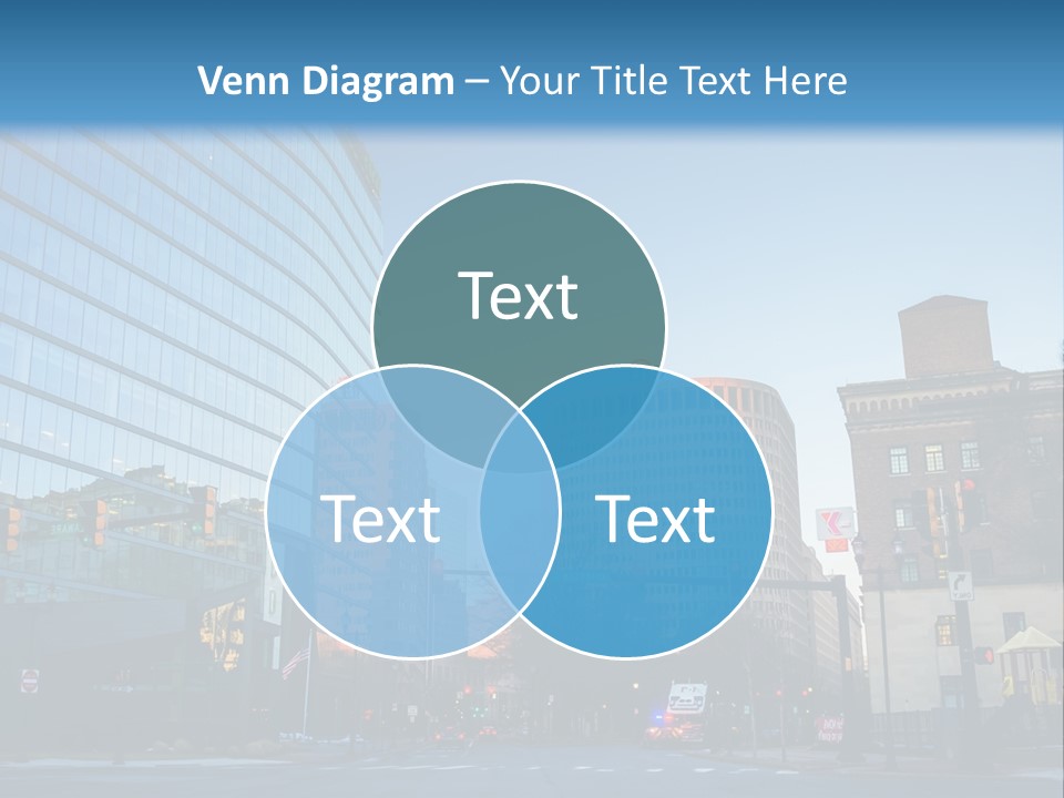 A Group Of Buildings With A Blue Sky In The Background PowerPoint Template