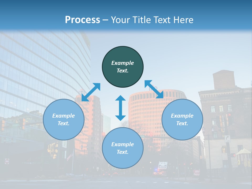 A Group Of Buildings With A Blue Sky In The Background PowerPoint Template