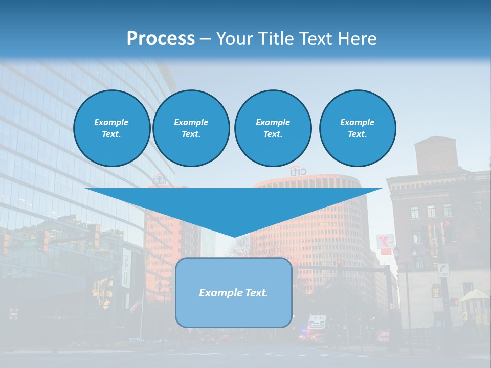 A Group Of Buildings With A Blue Sky In The Background PowerPoint Template