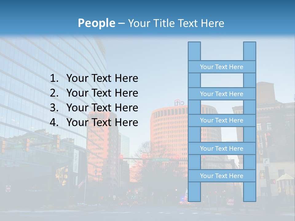A Group Of Buildings With A Blue Sky In The Background PowerPoint Template