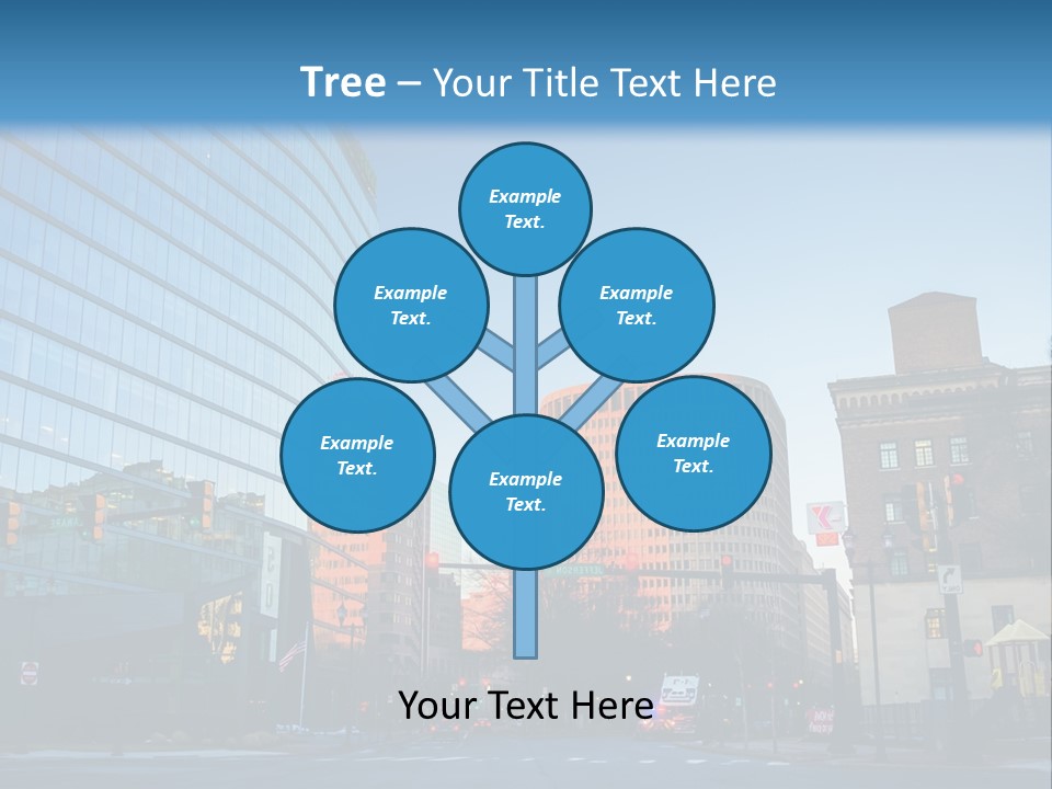 A Group Of Buildings With A Blue Sky In The Background PowerPoint Template