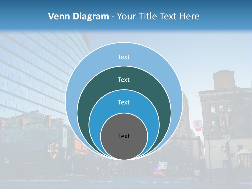 A Group Of Buildings With A Blue Sky In The Background PowerPoint Template
