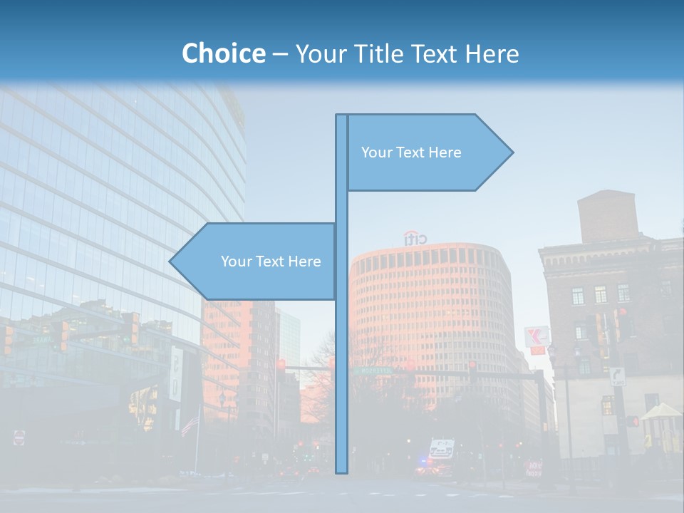 A Group Of Buildings With A Blue Sky In The Background PowerPoint Template