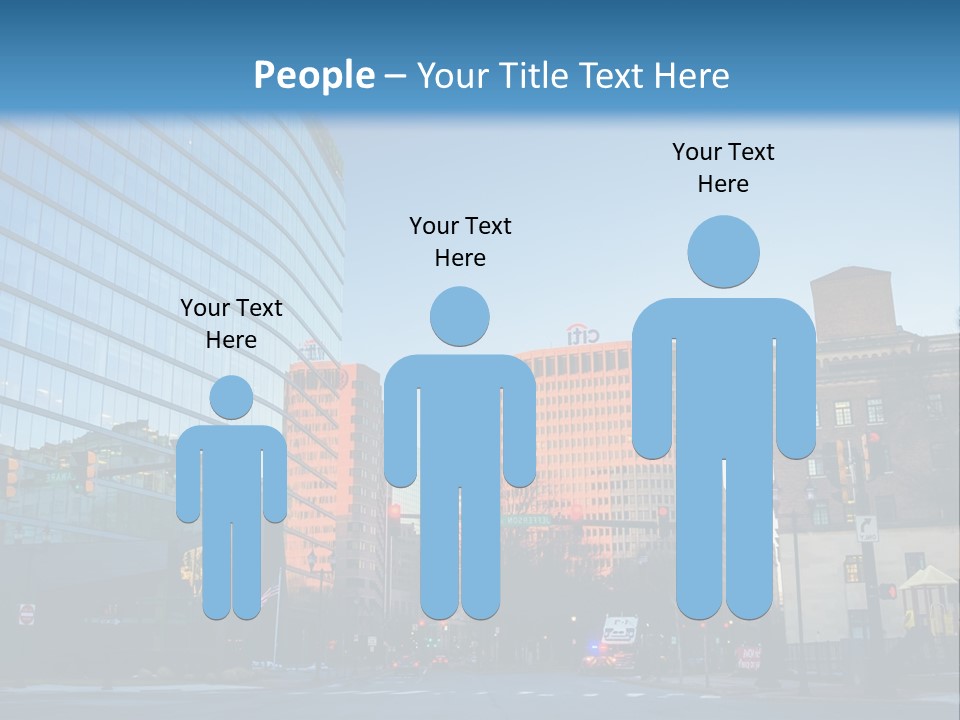 A Group Of Buildings With A Blue Sky In The Background PowerPoint Template