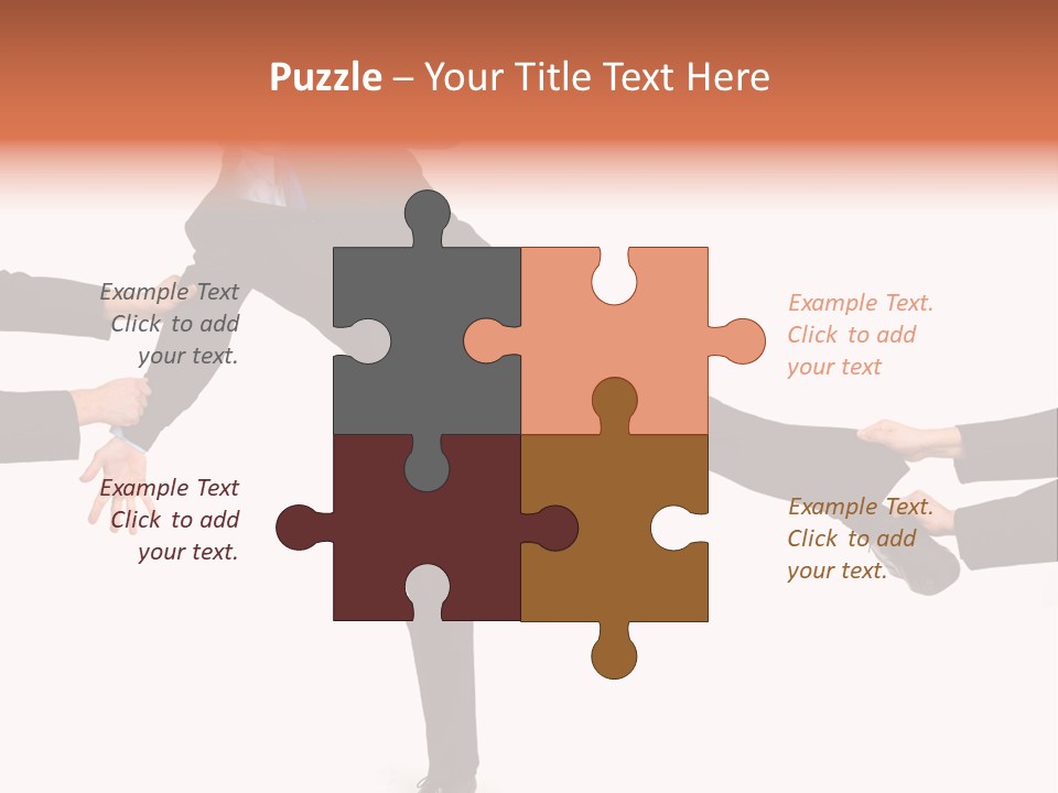 A Group Of People In Business Suits Jumping In The Air PowerPoint Template