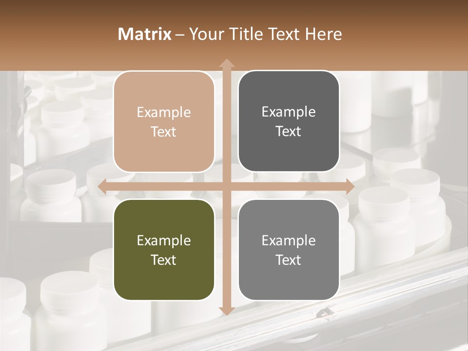 A Bunch Of White Jars Sitting On Top Of A Conveyor Belt PowerPoint Template